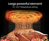 NNEDSZ EUROCHEF 16L Air Fryer Electric Digital Airfryer Rotisserie Large Big Dry Black
