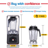 NNEDSZ POLYCOOL Commercial Blender Quiet Enclosed Processor Smoothie Mixer Fruit, Black