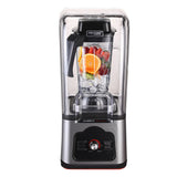 NNEDSZ POLYCOOL Commercial Blender Quiet Enclosed Processor Smoothie Mixer Cafe, Silver