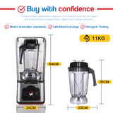 NNEDSZ POLYCOOL Commercial Blender Quiet Enclosed Processor Smoothie Mixer Cafe, Silver
