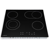 NNEDSZ EuroChef 60cm Ceramic Cooktop 4 6 Zone Electric Glass Burner Top Flat Kitchen
