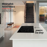 NNEDSZ EuroChef 60cm Ceramic Cooktop 4 6 Zone Electric Glass Burner Top Flat Kitchen
