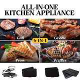 NNEDSZ EUROCHEF EUC-CG7 Smart Multi Contact Grill Sandwich Panini Press Maker Fast Cafe Style