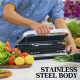 NNEDSZ EUROCHEF EUC-CG7 Smart Multi Contact Grill Sandwich Panini Press Maker Fast Cafe Style