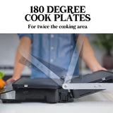 NNEDSZ EUROCHEF EUC-CG7 Smart Multi Contact Grill Sandwich Panini Press Maker Fast Cafe Style