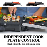 NNEDSZ EUROCHEF EUC-CG7 Smart Multi Contact Grill Sandwich Panini Press Maker Fast Cafe Style