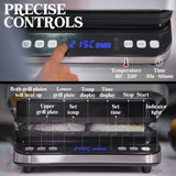 NNEDSZ EUROCHEF EUC-CG7 Smart Multi Contact Grill Sandwich Panini Press Maker Fast Cafe Style