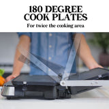 NNEDSZ EUROCHEF Smart Multi Contact Grill Sandwich Press Panini Waffle Maker Griddle Stainless Steel