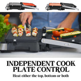 NNEDSZ EUROCHEF Smart Multi Contact Grill Sandwich Press Panini Waffle Maker Griddle Stainless Steel