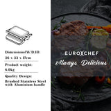 NNEDSZ EUROCHEF Smart Multi Contact Grill Sandwich Press Panini Waffle Maker Griddle Stainless Steel