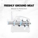 NNEDSZ EUROCHEF Electric Meat Grinder, Stainless Steel Mincer Sausage Filler Kibbe Maker, Red