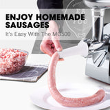 NNEDSZ EUROCHEF Electric Meat Grinder, Stainless Steel Mincer Sausage Filler Kibbe Maker, Red