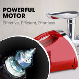 NNEDSZ EUROCHEF Electric Meat Grinder, Stainless Steel Mincer Sausage Filler Kibbe Maker, Red