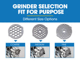 NNEDSZ EUROCHEF Electric Meat Grinder, Stainless Steel Mincer Sausage Filler Kibbe Maker, Silver