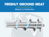 NNEDSZ EUROCHEF Electric Meat Grinder, Stainless Steel Mincer Sausage Filler Kibbe Maker, Silver