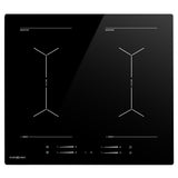 NNEDSZ EuroChef 60cm 4 Zone Induction Cooktop, 7200W Electric, Dual Link Bridged Zone Hobs, Touch Controls