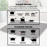 NNEDSZ EUROCHEF Electric Induction Cooktop, Portable Kitchen Ceramic Cooker, 15A Plug