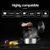 NNEDSZ EUROCHEF Electric Induction Cooktop, Portable Kitchen Ceramic Cooker, 15A Plug