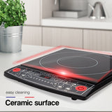 NNEDSZ EuroChef Electric Induction Portable Cooktop Ceramic Hot Plate Kitchen Cooker 10AMP