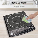 NNEDSZ EuroChef Electric Induction Portable Cooktop Ceramic Hot Plate Kitchen Cooker 10AMP