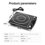 NNEDSZ EuroChef Electric Induction Portable Cooktop Ceramic Hot Plate Kitchen Cooker 10AMP