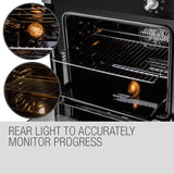 NNEDSZ EuroChef 60cm Stainless Built-in 70L Grill 8 Function Fan Forced Electric Wall Oven