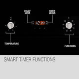 NNEDSZ EuroChef 60cm Stainless Built-in 70L Grill 8 Function Fan Forced Electric Wall Oven