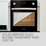NNEDSZ EuroChef 60cm Stainless Built-in 70L Grill 8 Function Fan Forced Electric Wall Oven