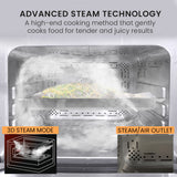 NNEDSZ EUROCHEF 18L 9-in-1 Combi Steam Oven and Air Fryer, Black