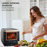 NNEDSZ EUROCHEF 18L 9-in-1 Combi Steam Oven and Air Fryer, Black