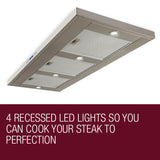 NNEDSZ EuroGrille Commercial Rangehood 1500mm Stainless Steel Outdoor Range Hood Canopy