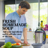 NNEDSZ EUROCHEF Soup Maker Blender Smoothie Compact Hot Cold Stainless Steel Mixer