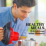 NNEDSZ EUROCHEF Soup Maker Blender Smoothie Compact Hot Cold Stainless Steel Mixer