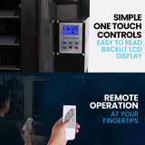 POLYCOOL 130L 750W Evaporative Air Cooler, Commercial Industrial Grade, Remote Control, Purifier, Fan