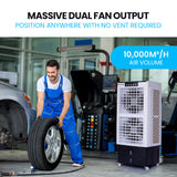 NNEDSZ POLYCOOL 35L 220W Portable Evaporative Air Cooler 24 Hour Timer 4 in 1 Cooling Fan w/ Remote