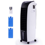 NNEDSZ POLYCOOL 6L Evaporative Air Cooler Portable Household Fan, Purifier, Humidifier, Remote Control, White and Black