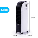 NNEDSZ POLYCOOL 6L Evaporative Air Cooler Portable Household Fan, Purifier, Humidifier, Remote Control, White and Black