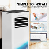 CARSON 2.05kW Portable Air Conditioner, Bluetec Edition, Dehumidifier & Fan Mode, Remote Control, 24hr Timer, Sleep Mode