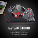 NNEDSZ EuroChef Electric Induction Cooktop Portable Kitchen Cooker Ceramic Cook Top