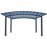 NNEDSZ SHADE SHIELD Arched Double Carport 6.0m x 5.5m x 3.4m, Aluminium Alloy Frame, Polycarbonate Roof, Shelter for Car or Outdoor Living
