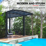 NNEDSZ SHADE SHIELD Arched Single Carport 3.0m x 5.5m x 3.4m, Aluminium Alloy Frame, Polycarbonate Roof, Shelter for Car or Outdoor Living