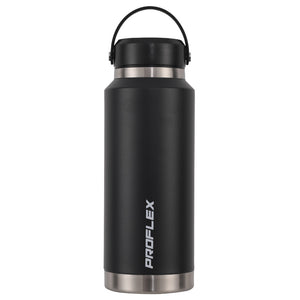 NNEDSZ Proflex 1L Double Wall Insulated Stainless Steel Water Bottle, Drink Jug with Handle, Black