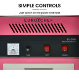 NNEDSZ EUROCHEF 1000W Commercial Cotton Candy Machine Fairy Floss Maker with Transparent Shield