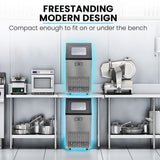 POLYCOOL Commercial Ice Maker Machine, up to 60kg/24hr, Timer & Self Cleaning Programs
