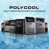 POLYCOOL Commercial Ice Maker Machine, up to 75kg/24hr, Timer & Self Cleaning Programs