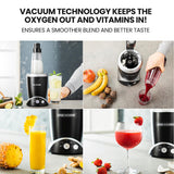 NNEDSZ PolyCool 1000W 2in1 Vacuum Blender, 700ml Capacity, Removable Sealing Arm