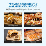 NNEDSZ EUROCHEF Commercial Food Warmer Electric 1000W 4-Tier Hot Display Stainless Steel Cabinet