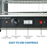 NNEDSZ EUROCHEF Commercial Food Warmer Electric 1000W 4-Tier Hot Display Stainless Steel Cabinet