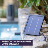 NNEDSZ Protege Two Tone Solar Tower Fountain Water Feature, Contemporary Design, with Panel Kit, LED Lights