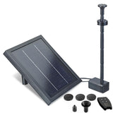 NNEDSZ Protege Water Feature Fountain Pond Pump, w/ Solar Panel, Lithium Battery, Remote Control, Nozzle kit